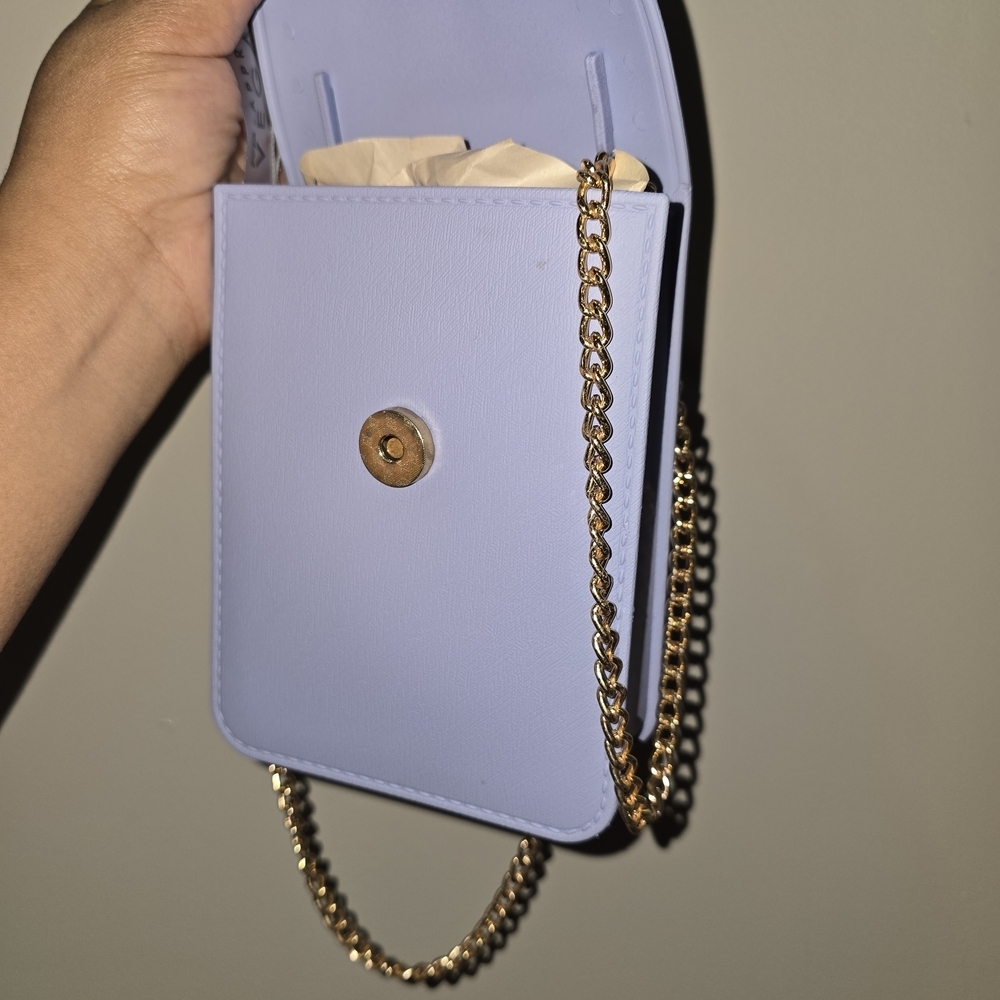 Elegant Blue Mini Bag with Gold Bee Detail - Picture 8 of 13